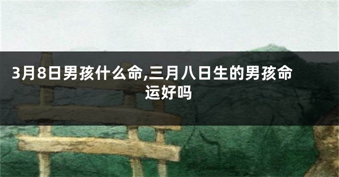 3月8日男孩什么命,三月八日生的男孩命运好吗
