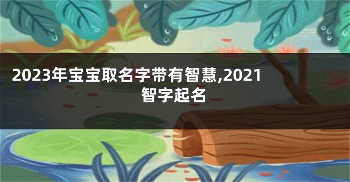 2023年宝宝取名字带有智慧,2021智字起名