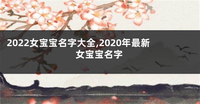 2022女宝宝名字大全,2020年最新女宝宝名字
