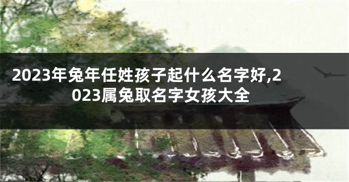 2023年兔年任姓孩子起什么名字好,2023属兔取名字女孩大全