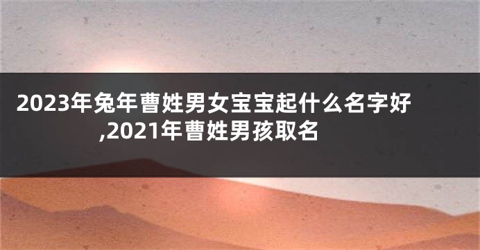 2023年兔年曹姓男女宝宝起什么名字好,2021年曹姓男孩取名