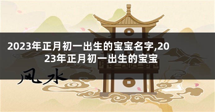 2023年正月初一出生的宝宝名字,2023年正月初一出生的宝宝