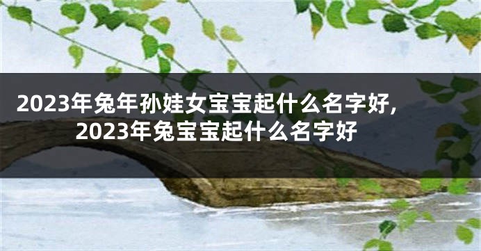 2023年兔年孙娃女宝宝起什么名字好,2023年兔宝宝起什么名字好