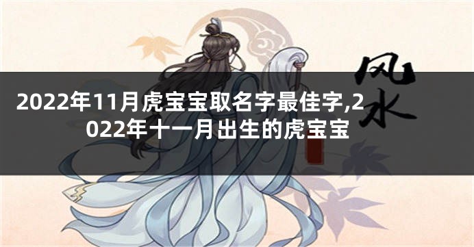 2022年11月虎宝宝取名字最佳字,2022年十一月出生的虎宝宝