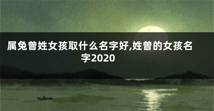 属兔曾姓女孩取什么名字好,姓曾的女孩名字2020