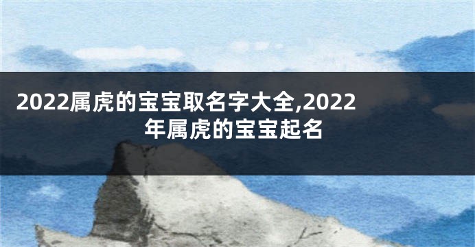 2022属虎的宝宝取名字大全,2022年属虎的宝宝起名