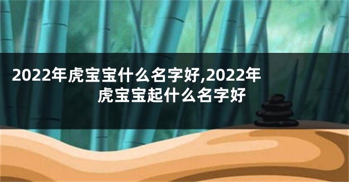 2022年虎宝宝什么名字好,2022年虎宝宝起什么名字好