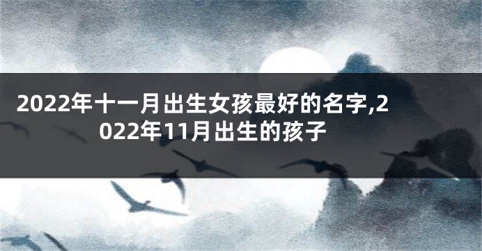 2022年十一月出生女孩最好的名字,2022年11月出生的孩子