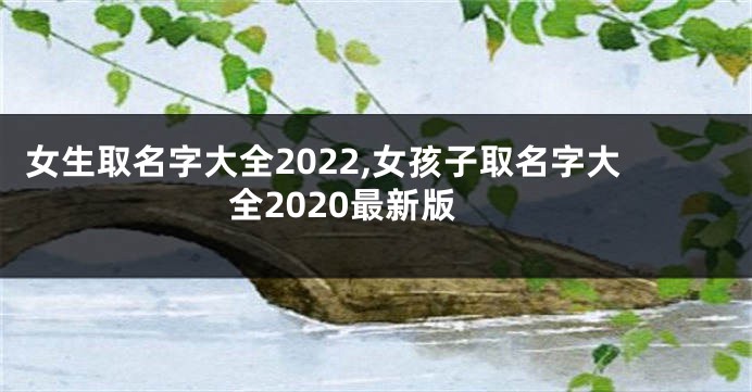 女生取名字大全2022,女孩子取名字大全2020最新版