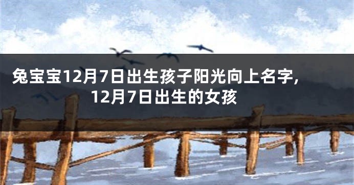 兔宝宝12月7日出生孩子阳光向上名字,12月7日出生的女孩
