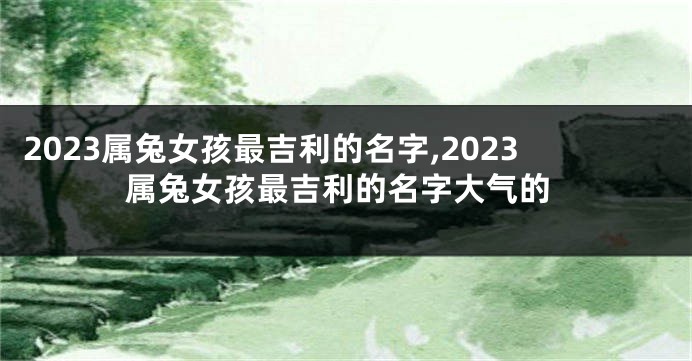 2023属兔女孩最吉利的名字,2023属兔女孩最吉利的名字大气的