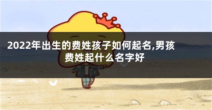 2022年出生的费姓孩子如何起名,男孩费姓起什么名字好