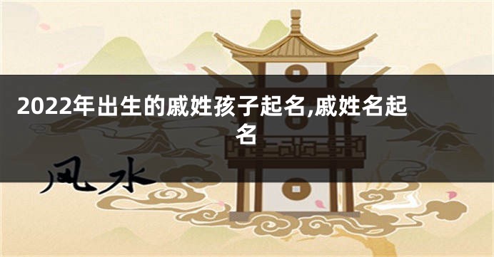 2022年出生的戚姓孩子起名,戚姓名起名