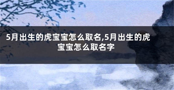 5月出生的虎宝宝怎么取名,5月出生的虎宝宝怎么取名字