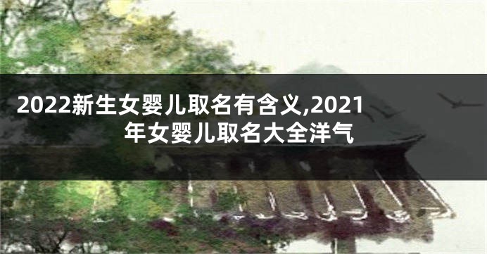 2022新生女婴儿取名有含义,2021年女婴儿取名大全洋气