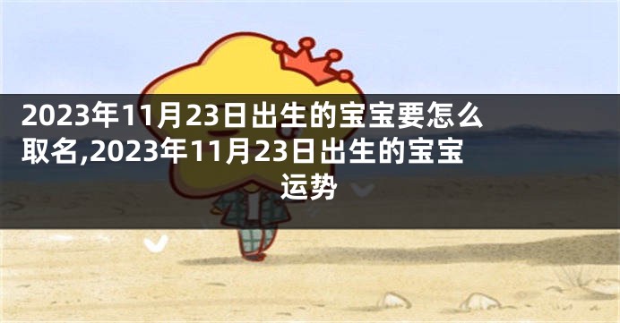2023年11月23日出生的宝宝要怎么取名,2023年11月23日出生的宝宝运势
