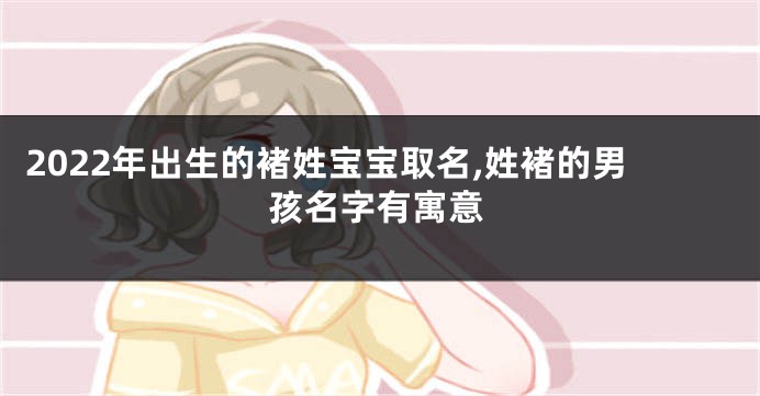 2022年出生的褚姓宝宝取名,姓褚的男孩名字有寓意