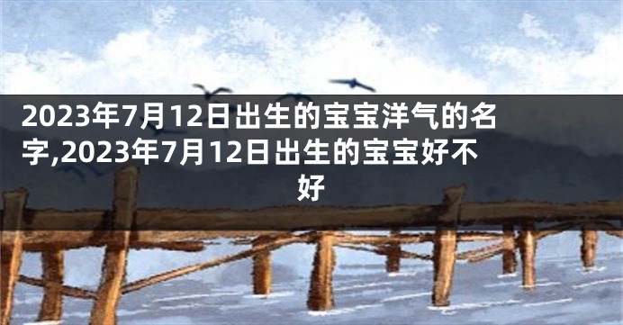 2023年7月12日出生的宝宝洋气的名字,2023年7月12日出生的宝宝好不好