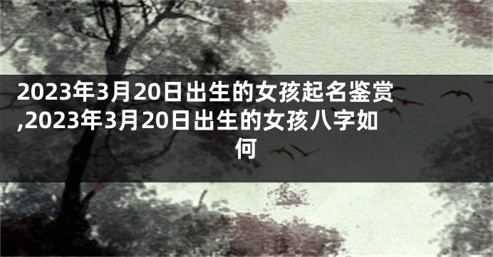 2023年3月20日出生的女孩起名鉴赏,2023年3月20日出生的女孩八字如何