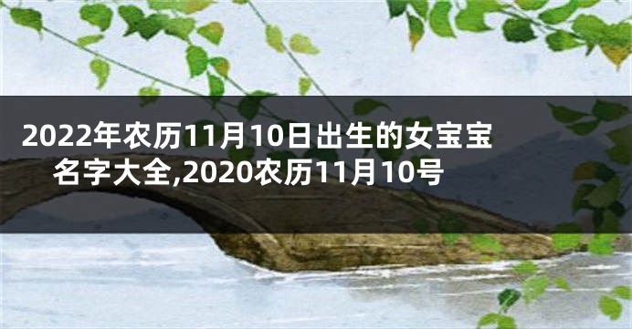 2022年农历11月10日出生的女宝宝名字大全,2020农历11月10号