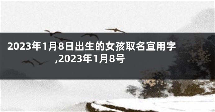 2023年1月8日出生的女孩取名宜用字,2023年1月8号