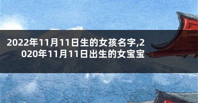 2022年11月11日生的女孩名字,2020年11月11日出生的女宝宝