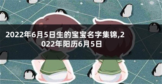 2022年6月5日生的宝宝名字集锦,2022年阳历6月5日